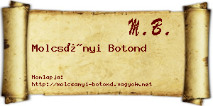 Molcsányi Botond névjegykártya