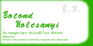 botond molcsanyi business card